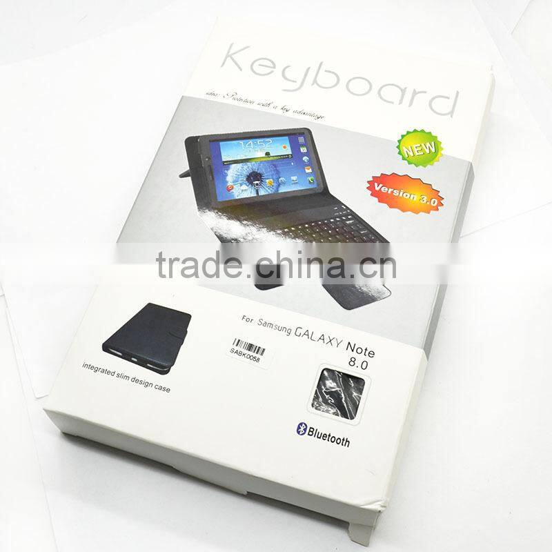3.0 Bluetooth keyboard for samsung galaxy Note 10.1 N8000/N8010/P5100 silicone Keyboard Leather Case Cover silicone case