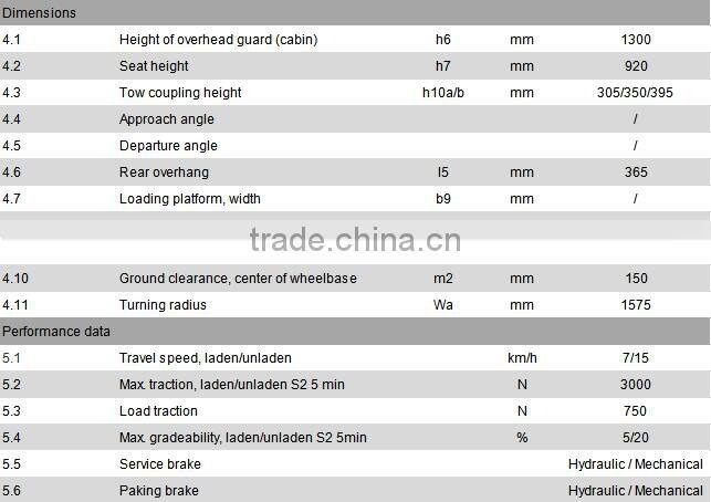 Farm 3T seat type electric tow tractor