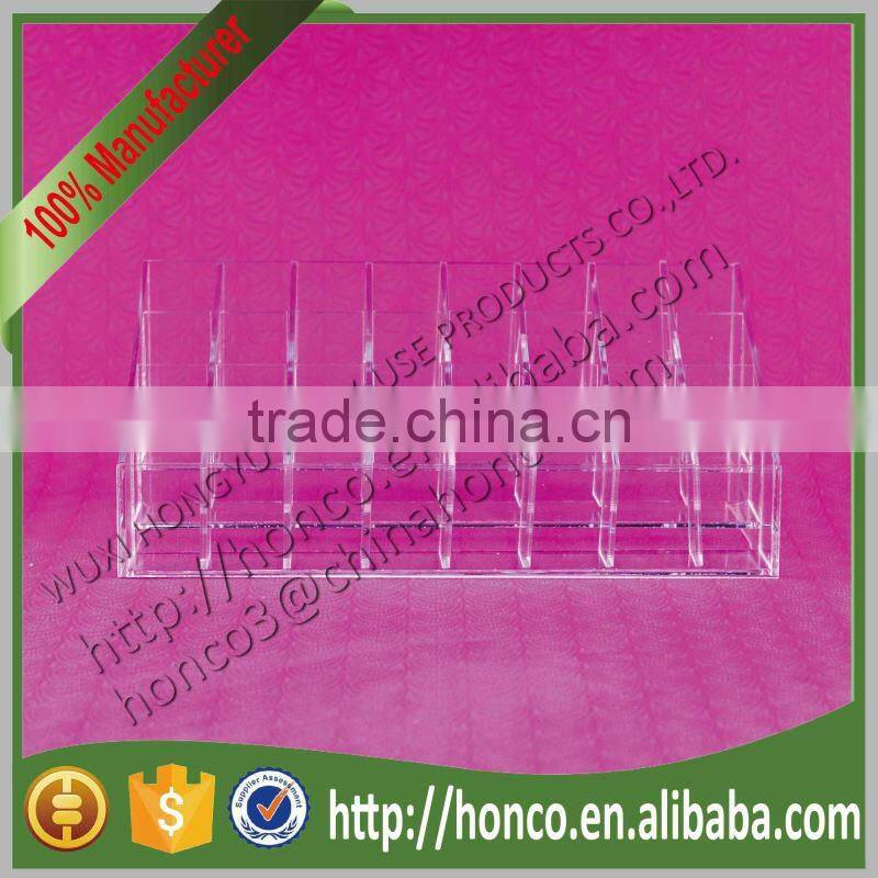 4 Tiers 32 Bins Acrylic Display Rack for Lipstick Cosmetics,Clear Colour