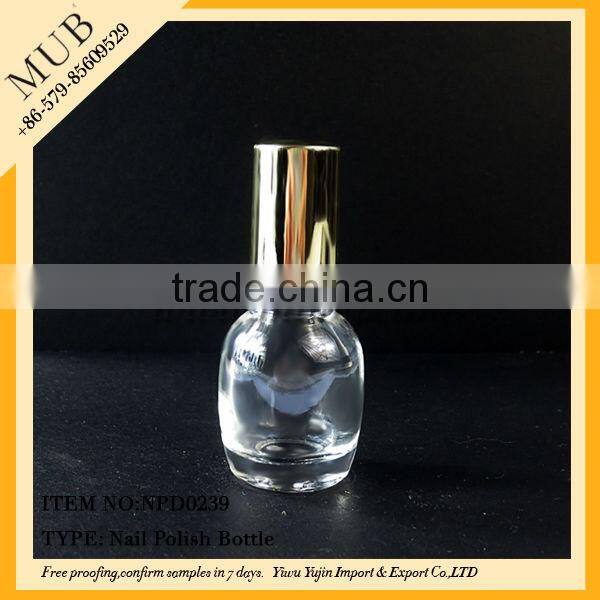 skull empty nail polish glass bottle