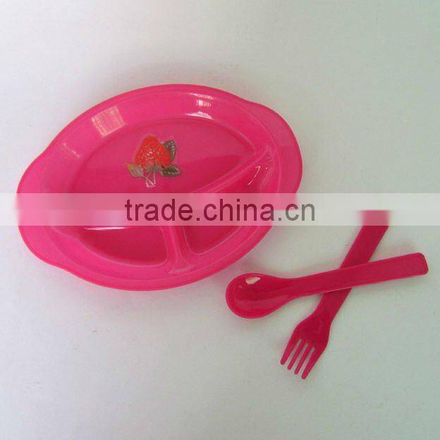 5pcs unbreakable plastic picnic set dinnerware