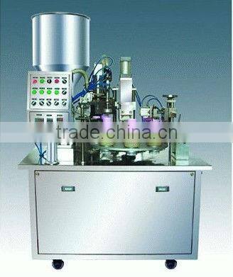 Semi-automatic filling and sealing machine