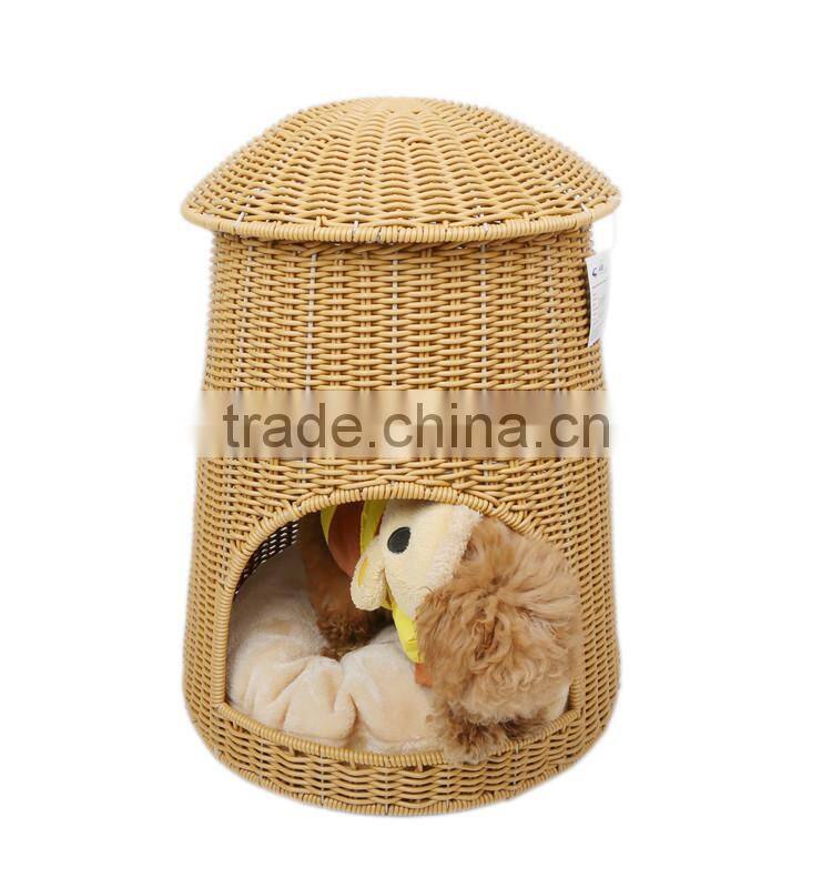S&D wholesale plastic rattan cat house cat bed cat furniture pet bed made in p.r.c
