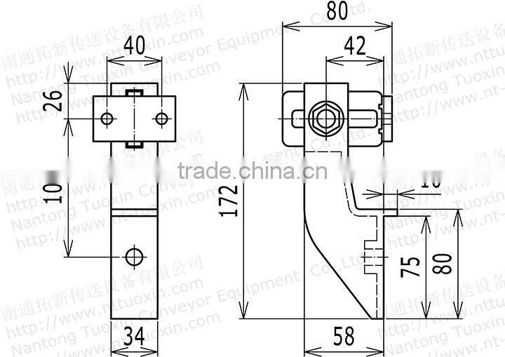 Conveyor Components Litter Guide-Rail Brackets TX-107