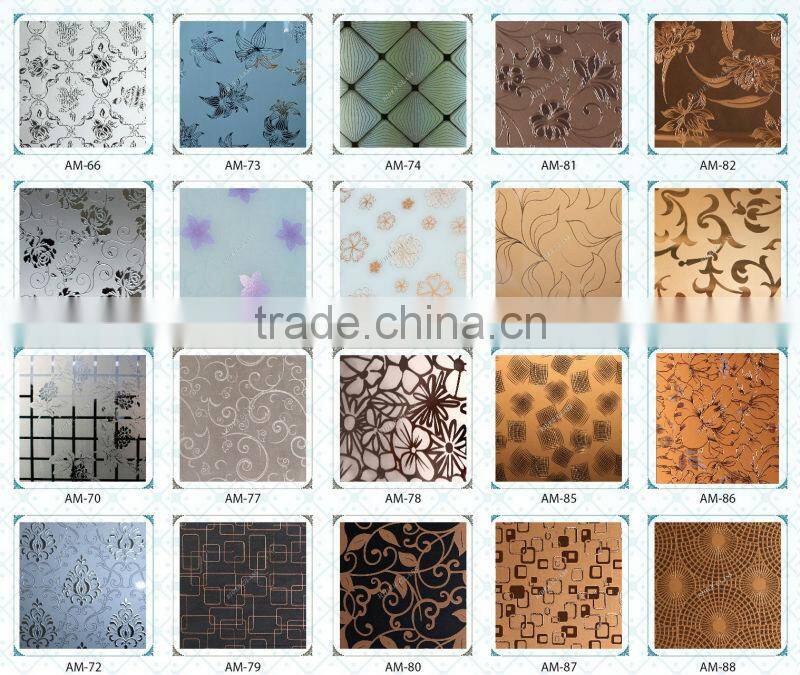 4-19mm AM-80 Decorative Acid Etched Frosted Art Architectural Glass