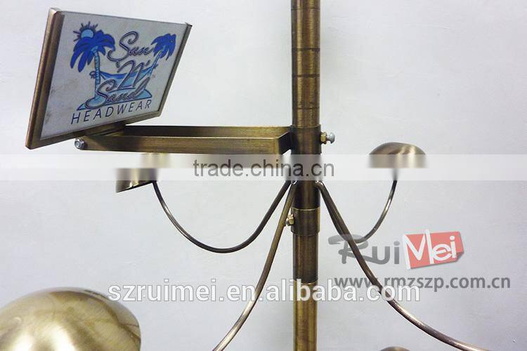 Nice look customized multi-tier adjustable hat display stand