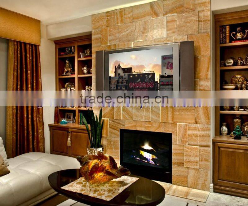 MODERN BACKLIT ONYX FIREPLACES