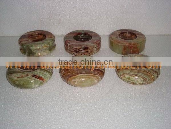 PAKISTAN FACTORY MADE ONYX CIGARETTE ASHTRAY HANDICRAFTS