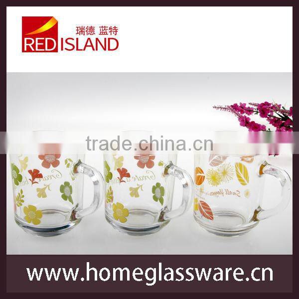 glass works supply glass mug shot glass glass mug with handle