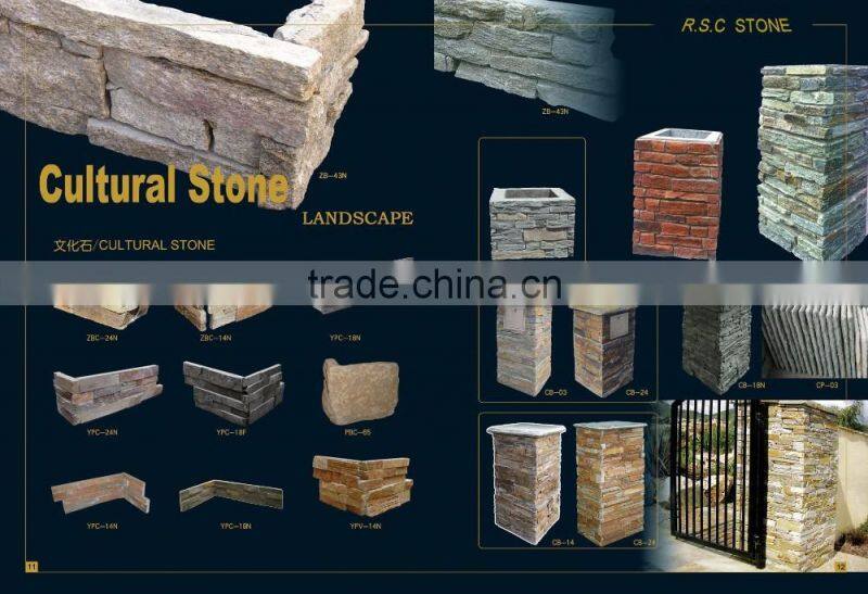 Cheap natural stone black slate walling tiles