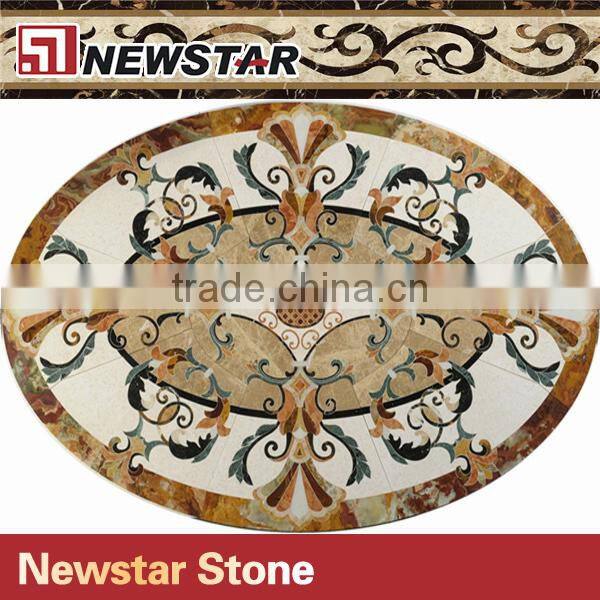 Newstar waterjet round marble medallion
