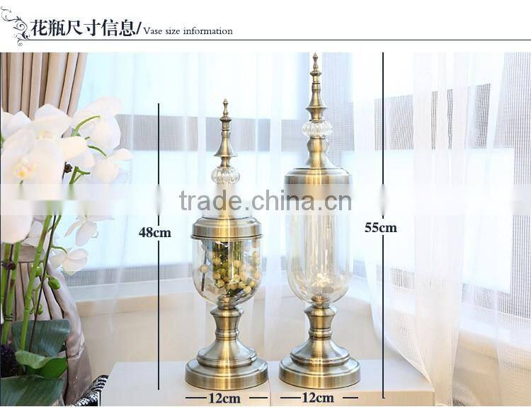 New design european style home wedding decor transparent glass vase