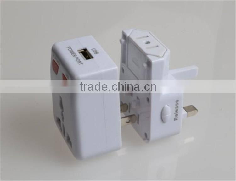 Global Travel plug multifunction converter with a single USB port universal adapter