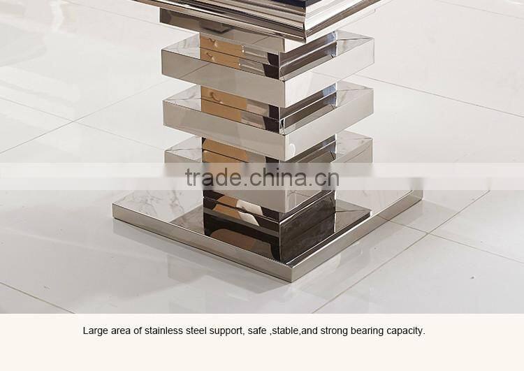 D414 Living Room Modern Square Marble end Table Small