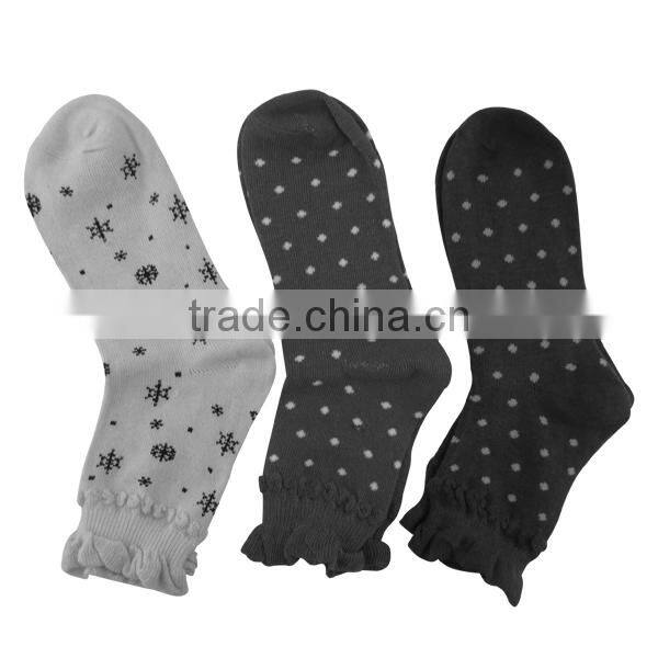Rabbit lace trimming dot sex women microfiber socks