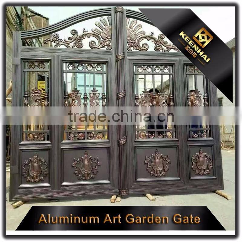 Garden Decoration Powder Coated Aluminum Garden Metal Yard Gates Fence Gate