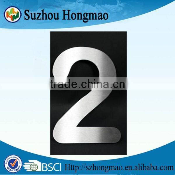 2mm thick *100mm stainless steel Door Numbers with self Adhesive