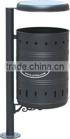 Arlau outdoor park waste bin stainless steel