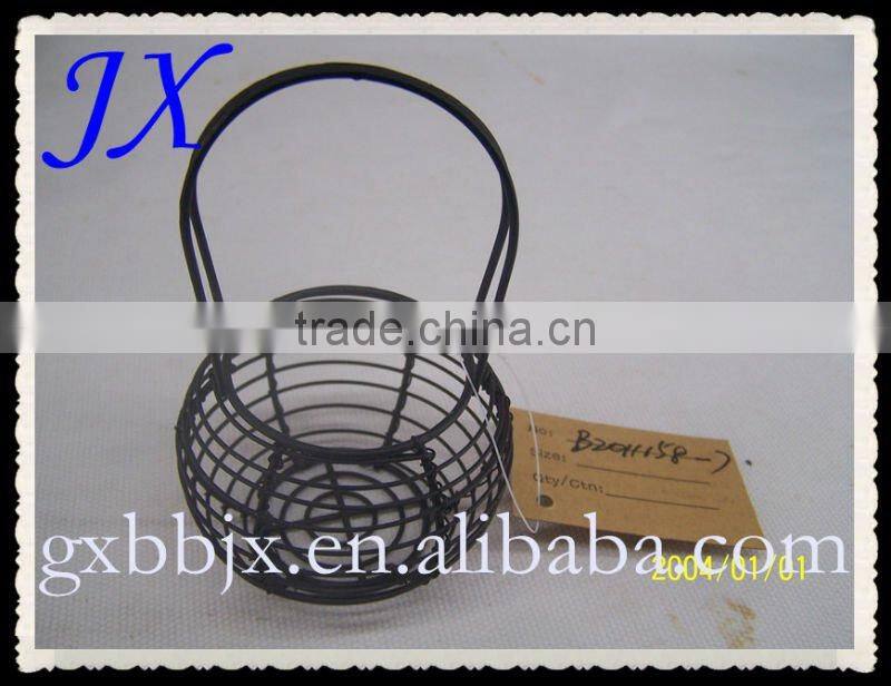 Metal craft basket for Easter decoration