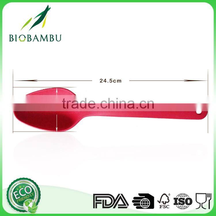 New promotional items compostable blue bamboo fiber spoon