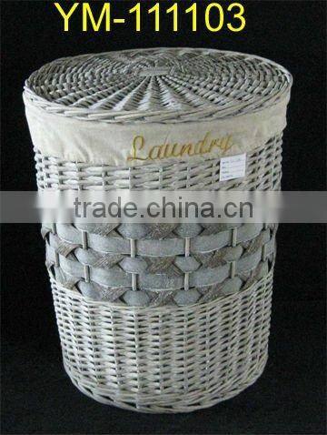 cheap gray wicker laundry baskets