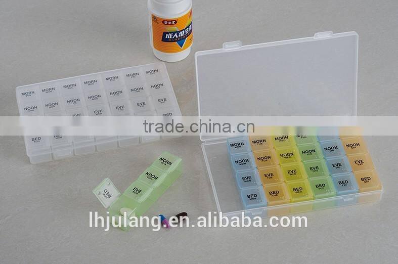 Wholesale 28 compartments plastic weekly pill box
