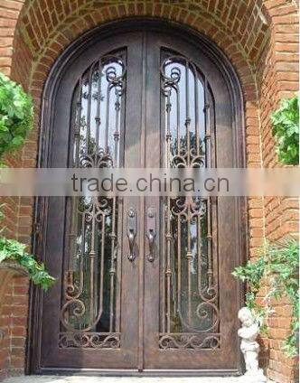 Bisini classical wrought iron arch front door (BG90093)
