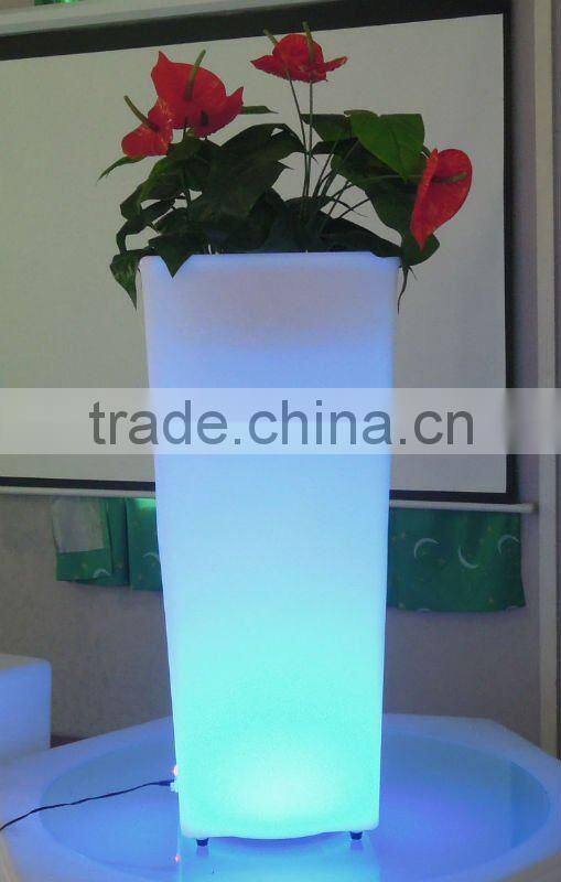 home decor planter / led rechargeable shine planter