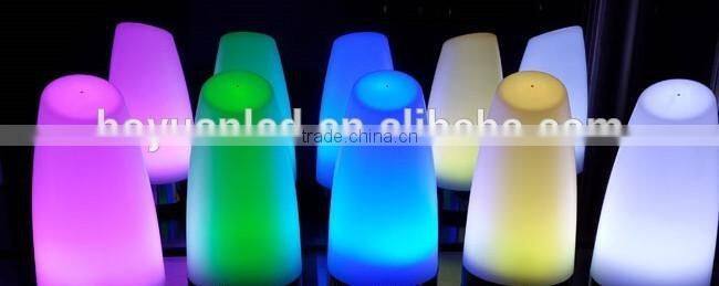 Modern bar furniture with led illuminated table lamp, RGB colorful christamas ball lamp