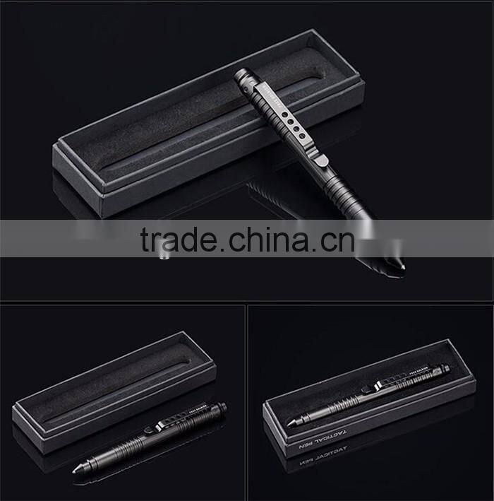 Self defense device in a tactical protecting pen and anti-theft device with anodizing treatment