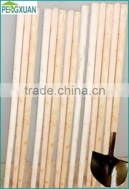 varnished wooden spade handle for garden