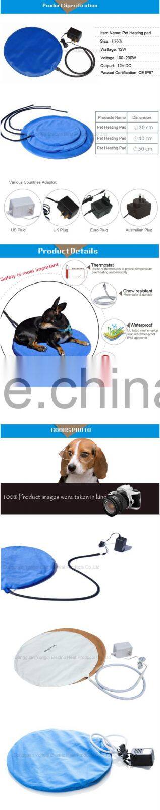 Patented auto on-off 12V pet heating pad/pet heated pad