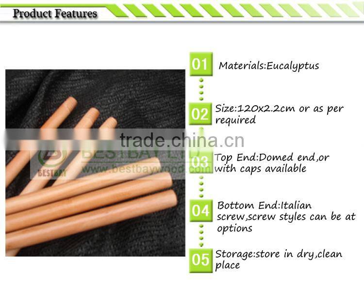 Varnish painted wood broom stick,broom handles