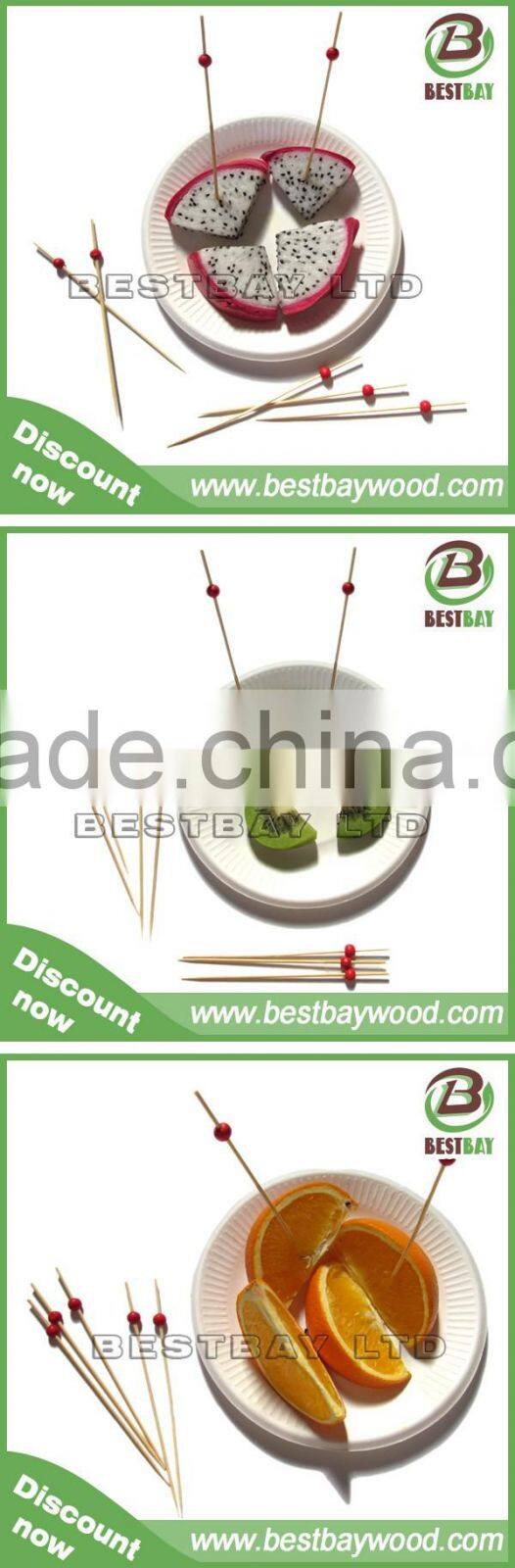 Factory Disposable Bamboo Skewer With Bead