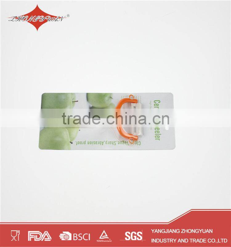 orange ultra sharp ceramic dual julienne peeler