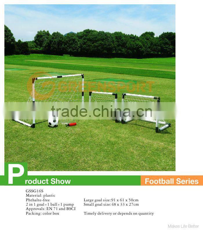 GSSG16S 2 in 1 plastic soccer/football goal set