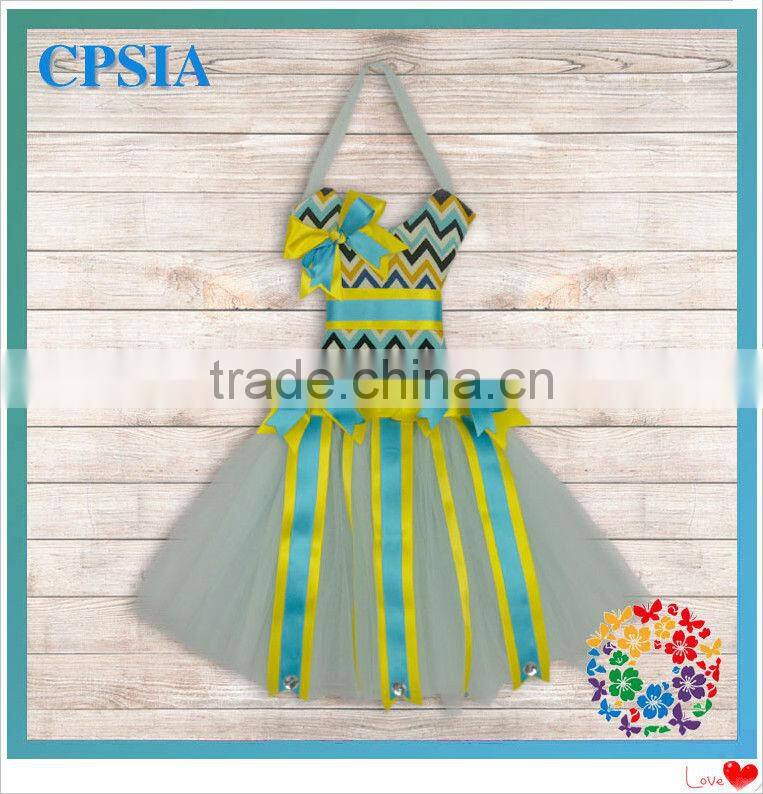 Kid Grey Colorful Chevron Lovely Tutu Bow Holder customization 2014 New arrivals