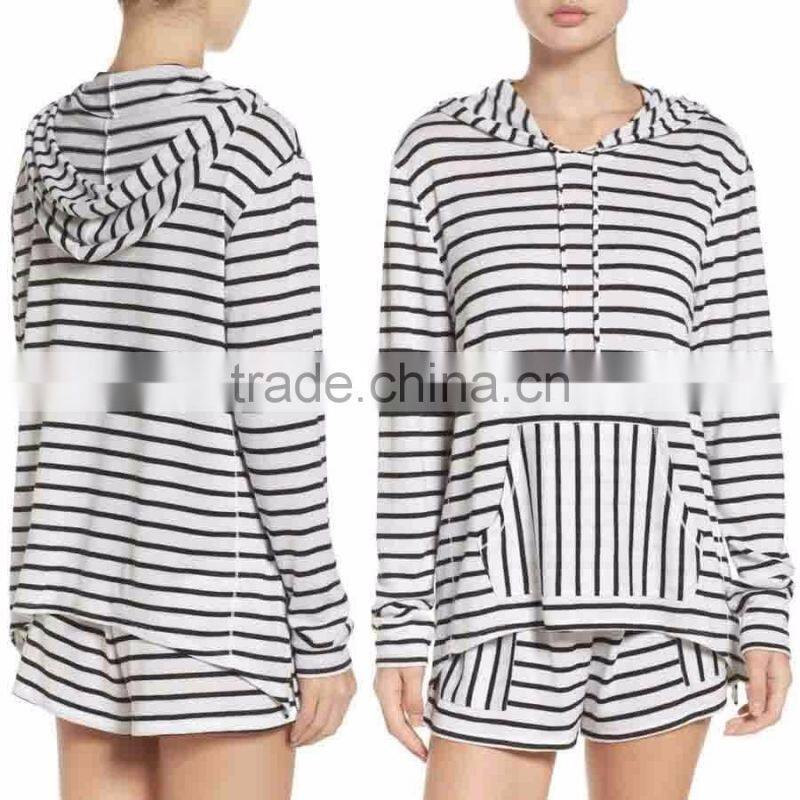 Blank High Quality Hoodies Wholesale Bulk Wholesale Striped Fashion Designs Wholesale Hoodies