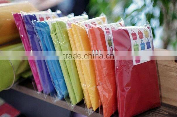 fashion foldable supermarket promotional nylon shopping bag