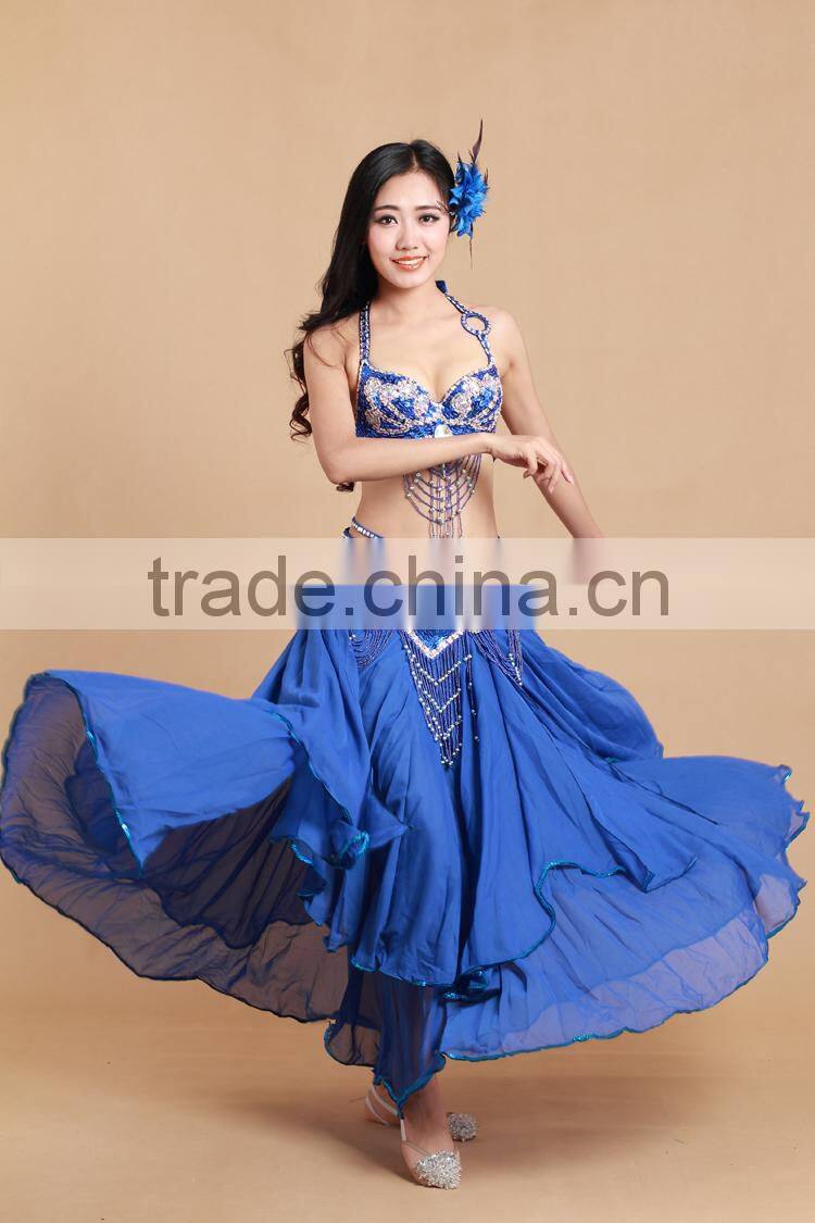 High quality belly dance long skirt ruffle gypsy style belly dance wear skirt