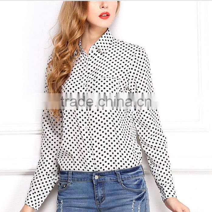 New Small Dot Prints Design Shirts , Elegant Blouse Women's Clothing