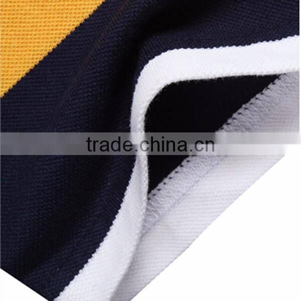 100% polo t-shirt design color combination mens polo collar striped t shirt