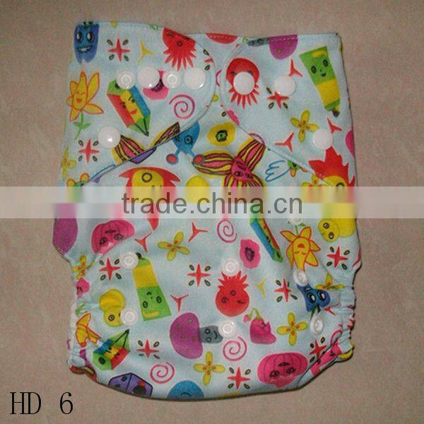 Printed baby cloth diaper,soft,ventilate,reusable baby nappy