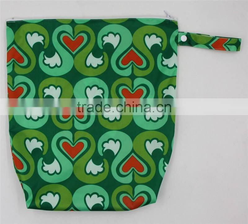 Waterproof baby diaper bags, two zippers swim wet bag