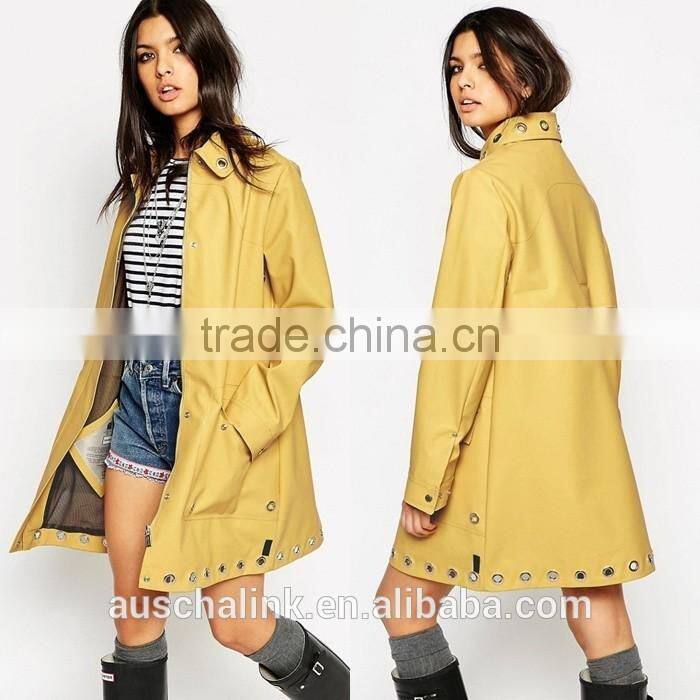 outdoor custom women waterproof trench coat fashion designs