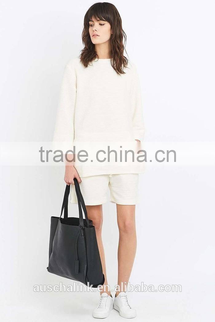 best selling women 100% polyester white sweatshirt for sale