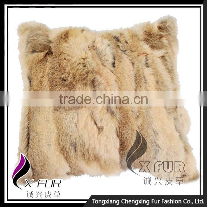 CX-D-17A Custom Genuine Rabbit Fur Decorative Pillow Cases