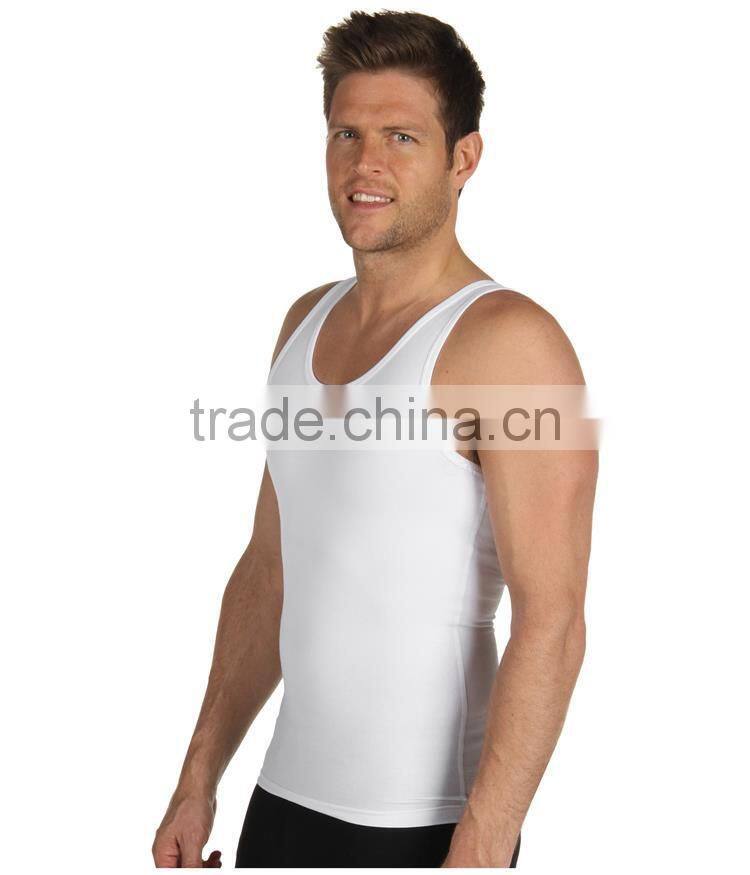 2017 Character plain white patterns summer mens knitted vest men gym wear
