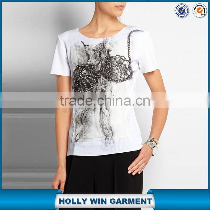 2016 new model printing t shirt for women