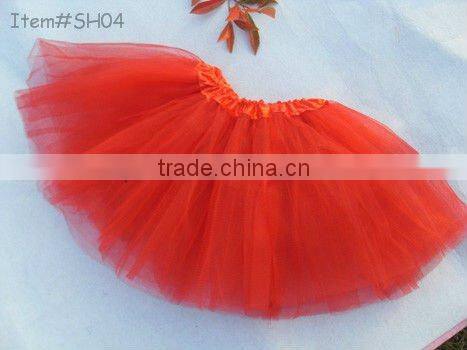Stock wholesale 3layer yellow ballet tutu skirt for kids
